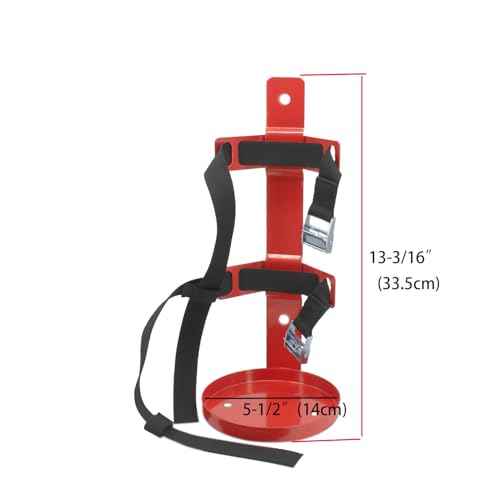 Fire Extinguisher Mount,Wall Hanging Bracket,Fire Extinguisher Holder for Home, Car, RV, Truck, Mini Fire Extinguishers (5LB red 1Pcs)