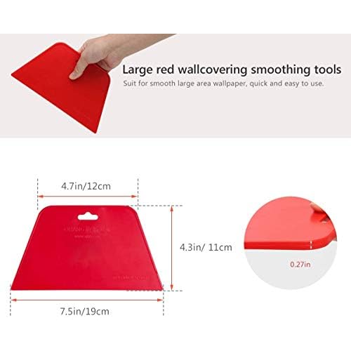 Smoothing Tool-Wallpaper flexible Smoothing Tools, Plastic Spreader Scraper for Adhesive Contact Paper Application Installing Window Film Craft and Painting (4 Pack)