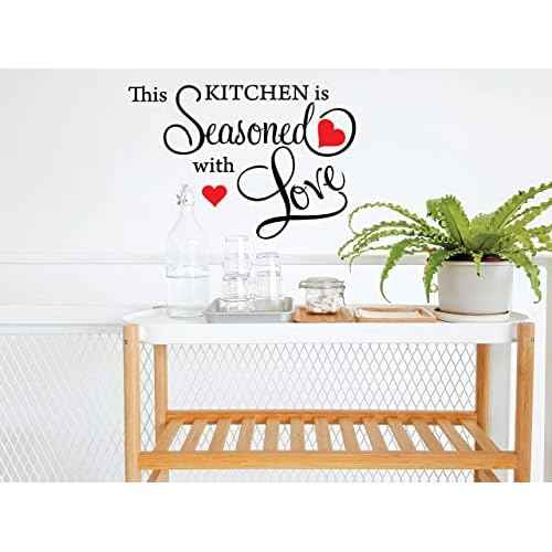 Picniva This Kitchen is Seasoned with Love Wall Quote Sticker