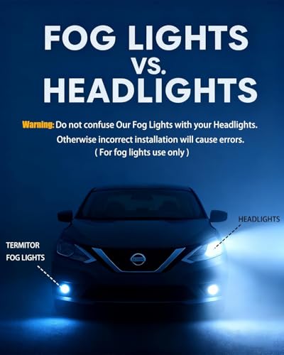 Termitor Latest H4/9003/HB2 Bulbs, 50,000LM Brightness Hi/Low Beam, 6500K Cool White, 1:1 Halogen Size Automotive Replacement H4 9003 Fog Lights, Plug-N-Play, IP68 Waterproof, Pack of 2