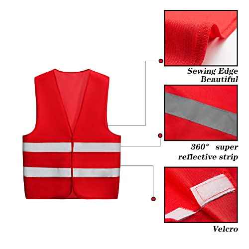 10 Pack Mount Marter Safety Reflective Vest for Outdoor Operator and Sportsmen