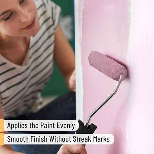 Bates- 4 Inch Paint Roller Kit, 8 pcs, Small Paint Roller Kit, 1x Plastic Paint Tray, 1x Roller Frame & 6X Microfiber Covers