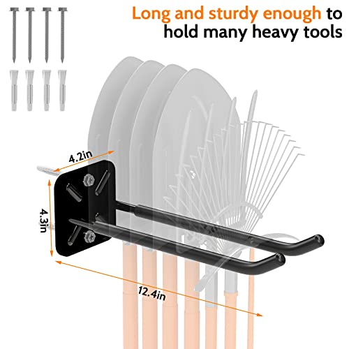 4Pcs Heavy Duty Storage Hooks, Alloy Steel, Wall Mount, 120lb Capacity, Garage Organization