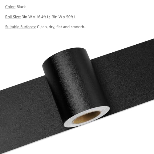 LACHEERY Black Border for Bulletin Board Wall Paper Peel and Stick Border Trim for Walls Bathroom Mirror Frame Borders Peel and Stick Wallpaper Black Borders Classroom Modern Removable Vinyl 3"x197"