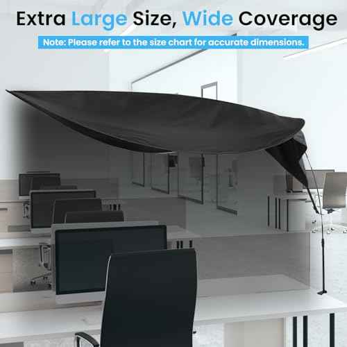 Adjustable Office Cubicle Desk Shade ?Blocks Light and Visual Distractions,70" Extra-Large Portable Shade for Office Cubicles and Desks