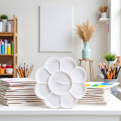 White 1 Pcs 4.7 Inch Paint Tray Palettes Paint Pallet Paint Tray for Kids, Plastic Palette, Paint Pallets for Kids Palettes and Palette Cups