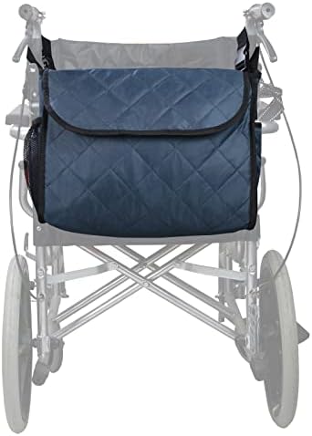Wheelchair Backpack Bag, Wheelchair Bag,6Colors - Large Tote Accessory to Hang on Back- Lightweight, Wheelchair Storage Organizers for Walkers, Rollators, Scooters (navy blue)