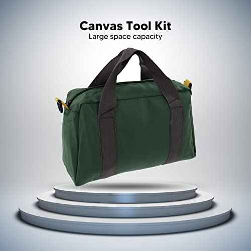 Wide Mouth Tool Bag, Tool Tote Bag Storage Handbag with Large Capacity, Waterproof, Ideal for Car Repair Carpentry(30cm/12in)