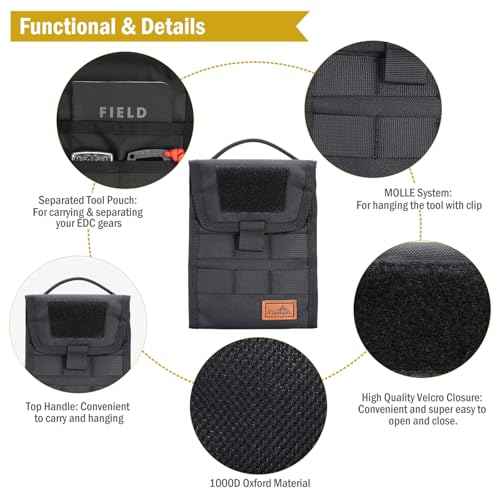 VIPERADE VE12 Folding EDC Organizer Pouch, Molle Tool Bag, Trifold Tool Pouch, Utility EDC Pocket Organizer for Outdoor and Daily Used