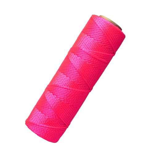 Mason Line String Line,300 Ft Length Nylon Twine,18 Braided Nylon String for Gardening Or Masonry Tools,Twine String for Gardening,Pink