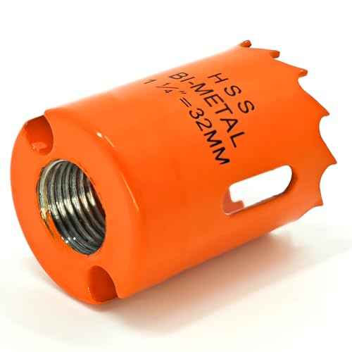Koopi 1 1/4 inch Hole Saw with Arbor and Drill Bit, 1.25 in M42 Bi-Metal Hole Cutter - Quick & Smooth Cutting for Metal, Wood, Plastic
