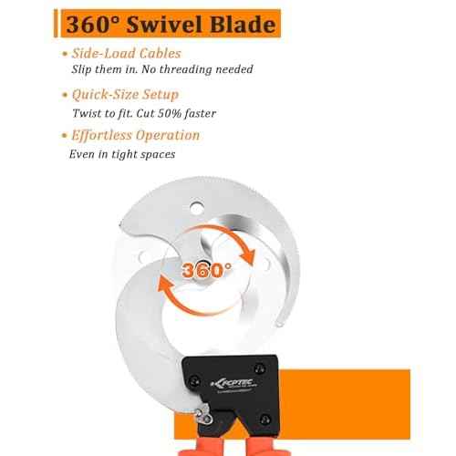 KF CPTEC Ratchet Cable Cutters Effortless up to 300mm©÷(AWG 600MCM) Ratcheting Wire Cutter for Electrical Aluminum, Copper & Multi-core Cables, Clean Cuts with No Fray