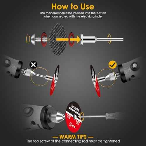 12Pcs Cut Off Wheels, 1-1/2'' Fiberglass Reinforced Cutting Wheel Discs with 2Pcs Mandrels Rotary Tool Accessories for Cutting Metal, Wood, Stone