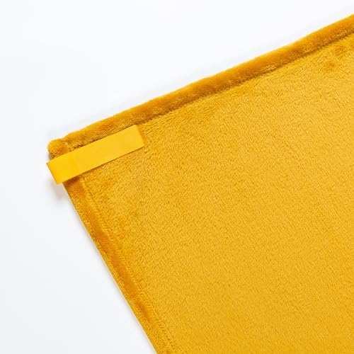 Keyocean Wheelchair Blanket, Soft Lightweight Warm Lap Blacket for Elderly, Honey Gold