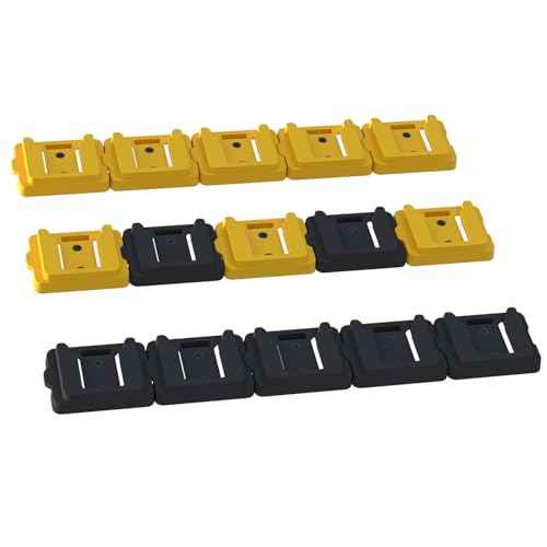 Battery Rack Compatible with DeWalt 20V Battery Holder, Battery Garage Tool, for Dewallt 20v Tools, Wall Displlackay Hook Holder (20PCS, Black)