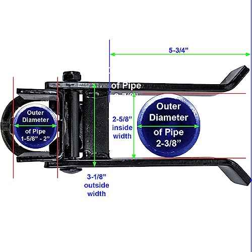 2-3/8" Strong Arm Single Gate Latch (Black)