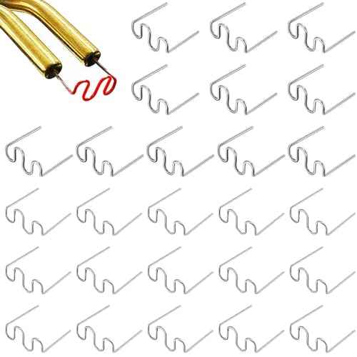 Hot Staples Wave Shape Aorplim 1000 Pcs 0.6/0.8 mm Bumper Repair Welding Wire, Plastic Welder Staples Bumper Welding Wire, Applicable for Most Cars ABS Plastic Welding Hot Melt Repair
