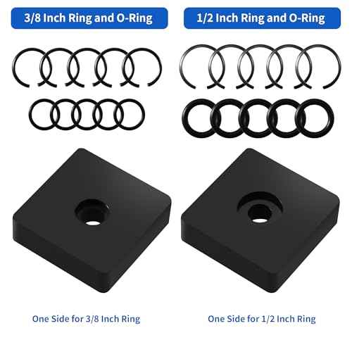 5-Pack 1/2" and 3/8" Impact Retaining Ring Clip With O-Ring for Milwaukee Electric or Pneumatic Impact Wrenches, Includes Anvil Install Tool, Compatible With Cordless and Air Wrenches