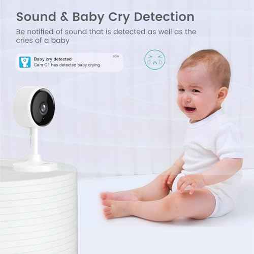 litokam Indoor Cameras for Home Security with Night Vision, Pet Camera with Phone App, WiFi Home Security Camara, Baby Monitor Work with Alexa, Motion Detection, 2-Way Audio, 2 Pack, 1080P