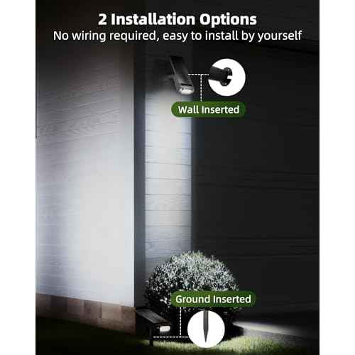 EZVALO Solar Spot Lights Outdoor Waterproof IP67, 3 Lighting Modes Landscape Spotlights, Efficient King-Size LEDs, Solar Powered for Garden Yard Pathway (4Pack-Cool White)