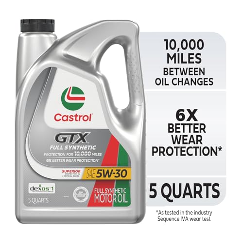Castrol GTX Full Synthetic 5W-30 Motor Oil, 5 Quarts