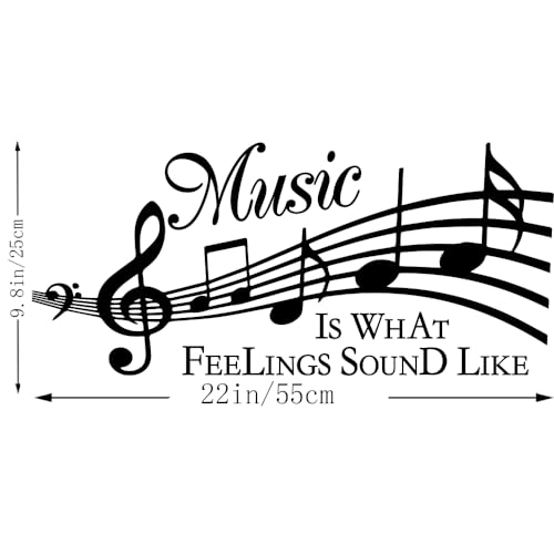 Music is What Feelings Sound Like Vinyl Removable Wall Art Home D?cor Quotes Decal Sticker