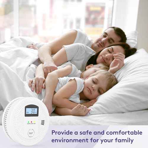 2 Pack 2 in 1 Carbon Monoxide Smoke Detector, Battery Operated (Include) Fire CO Alarm with Test Button Home Smoke Alarm