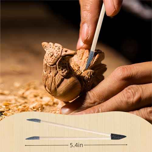 20 Pcs Sanding Sticks Double-End Polishing Tools, Fine Detailing Sticks for Tight Spaces, Plastic Models & Wood Hobby, 150/280 Grit, 5.4 x 0.2 Inch