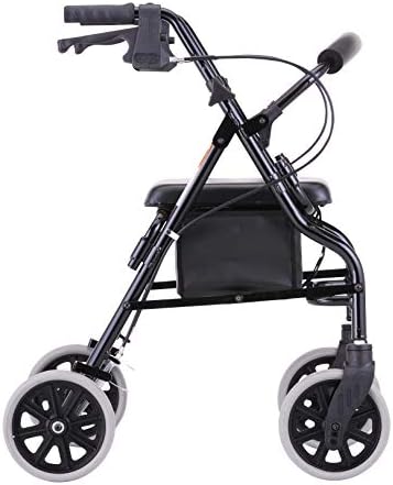 NOVA Medical Products Zoom Rollator Walker with 20" Seat Height, Black
