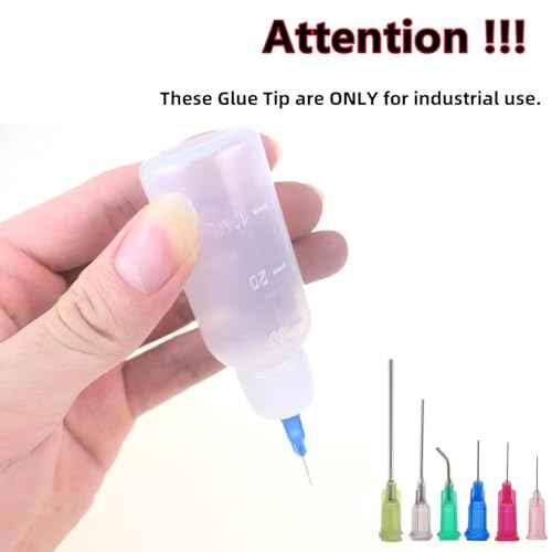20 Pack Measuring Dispenser and 30ml+50ml Glue Bottle, 1ml, 3ml, 5ml, 10ml Glue Dispenser, 14ga, 16ga, 18ga, 20ga, 22ga, 25ga Dispensing Accessories and Caps, for Refilling and Measuring