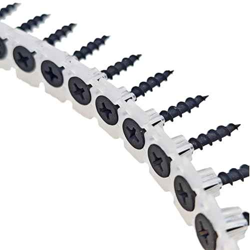 Plastic Chain Belt Drywall Screws 1000pcs #6 * 1-1/4 Drywall to Wood Collated Screw