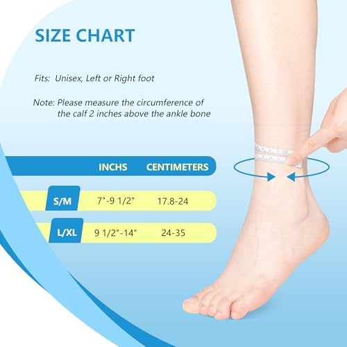 AFO Foot Drop Brace for Walking, Drop Foot Brace for Walking with Shoes, Adjustable Foot Brace for Drop Foot Support, Soft Drop Foot Braces, Fits Left or Right Foot, Women & Men(S/M)
