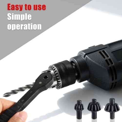 Drill Chuck Ratchet Key Wrench Spanner, Premium 2 in 1 Universal Double Head Chuck Ratchet Spanner Practical Clamping Press Tool Suitable for Electric Drills Power Tools Replacement