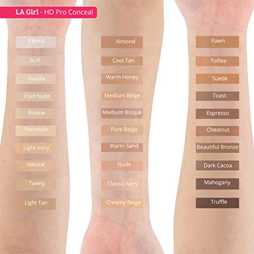 L.A. Girl HD Pro.Conceal, Tawny GC959 (Pack of 3)