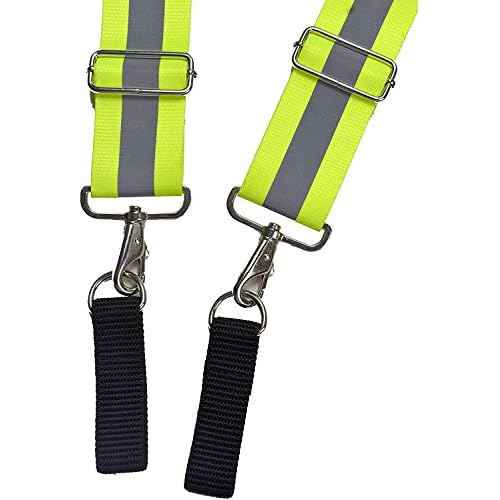 Reflective Tool Belt Suspenders Padded Heavy Duty Work Suspenders for Carpenter Electrician Work
