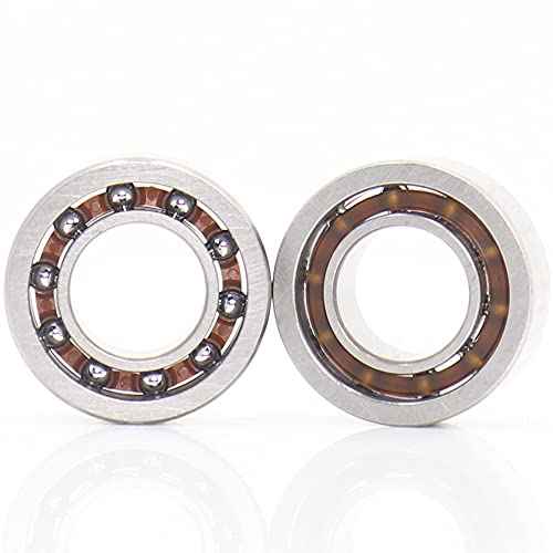 R188 Open Deep Groove Ball Bearing, 1/4" mmx1/2 mmx3/16 mm Fidget Spinner Bearing with Nylon Caged (10 PCS)
