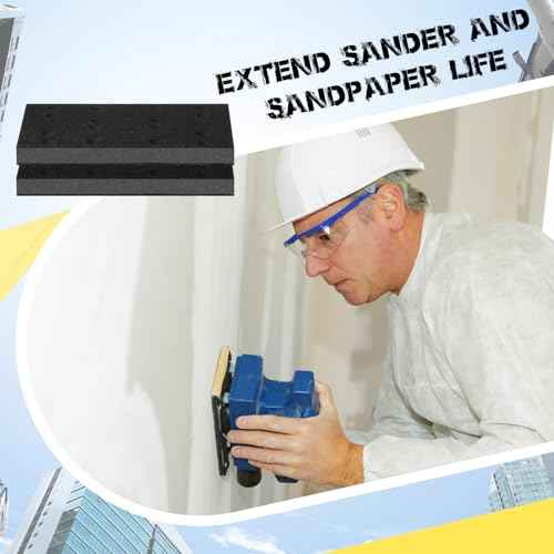 2 Pcs Soft Black Foam Sanding Pads Interface Sander Backing Pad Compatible with Festool RS400 LS130 Sander, 80 x 133 x 12 mm