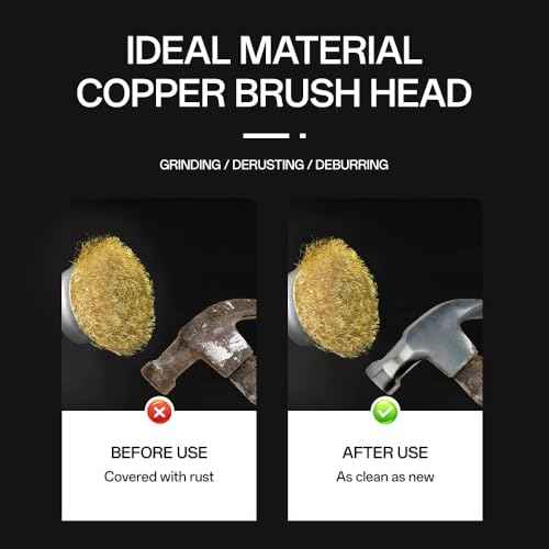 4 Pcs Brass Wire Wheel Brush Set for Drill,Brass Wire Cup Wheel with 1/4 Inch Shank for Rust Removal, Corrosion and Scrub Surfaces
