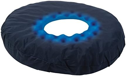 DMI 16-inch Convoluted Molded Foam Ring Donut Pillow Seat Cushion for Hemorrhoids, Back Pain, Tailbone Relief Cushion, Navy