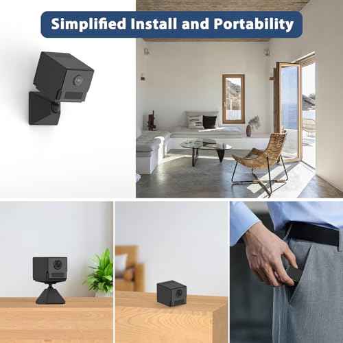Mini Hidden Camera - Spy Camera WiFi 2K HD DV Night Vision Offline Video Recorder Wireless PIR Motion Detection 100 Days Standby Real-Time View Security Cam