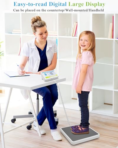 Medical Scale for Body Weight with Digital Display, 660 lb Limit, High Accuracy Medical Grade Floor Scale, Heavy Duty, kg/oz/lb Settings, AC Adapter & Battery Included, Portable Home & Physician Scale