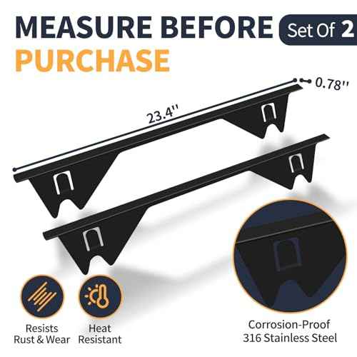 Upgrade 316 Stainless Steel Stove Gap Covers, 2 Pack Stove Gap Filler ALMCALS Stove Gap Guards Range Trim Kit Heat Resistant Oven Gap Filler Between Stovetop and Counter