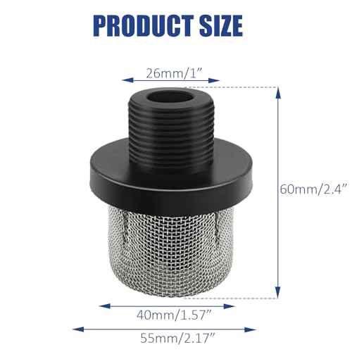288716 3/4" Inlet Suction Strainer Sprayer Paint Strainer Airless Spray Machine Filter Replacement 2pcs for Airless Paint Sprayer