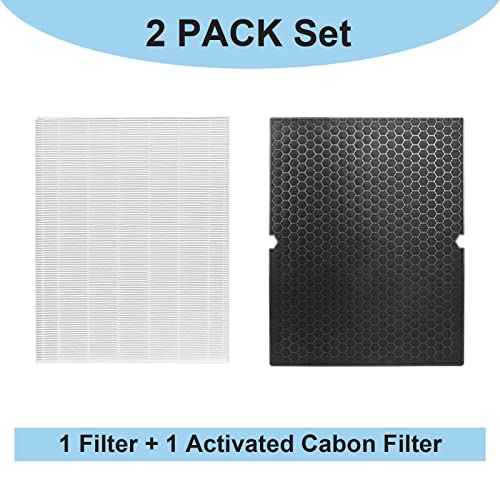 Replacement 116130 Filter H for Winix 5500-2, Filter & Activated Carbon Filter Combo Pack Compare to Part # 116130