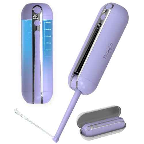 Portable Bidet for Travel, Rechargeable Electric Travel Sprayer with Adaptor, Waterproof High Pressure Handheld Bidet for Women Men Cleaning (Purple)