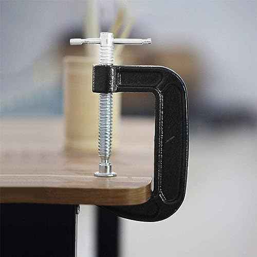 2 Inch C-Clamp Set, Heavy Duty Steel C Clamp Industrial Strength C Clamps for Woodworking, Welding, and Building (2Pcs)