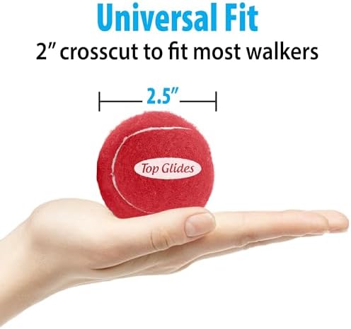 Top Glides 20PCS Pre-Cut Walker Tennis Ball Glides - 10 Pairs