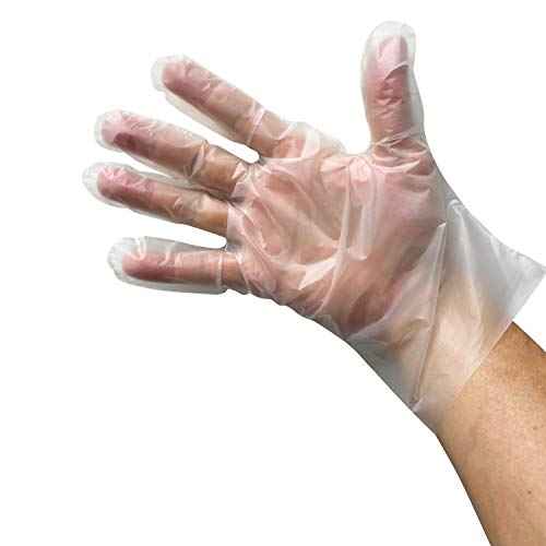 KingSeal 2000 Count PolyStretch TPE Poly Hybrid Disposable Gloves, Powder-Free, Vinyl Glove Substitute, Size Medium - 10 Boxes x 200 Gloves