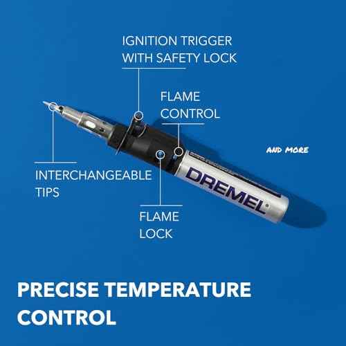 Dremel VersaTip Precision Butane Torch - Long Lasting Cordless Soldering Iron - Perfect for Pyrography, Paint Removal, & Heat Embossing (2000-7)
