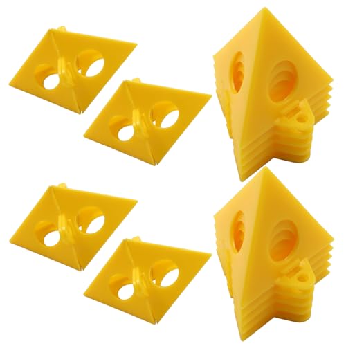 50 Pack Pyramid Plastic Painting Stand Mini Cone Paint Stands Paint Canvas Support Stands for Canvas Painter Elevated(Yellow)